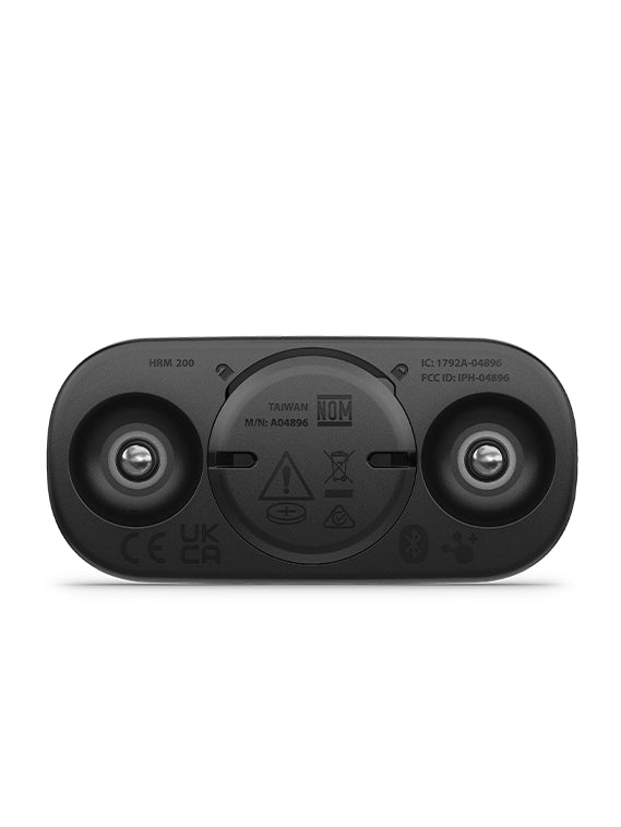 Black electronic device with multiple ports and symbols on a white background