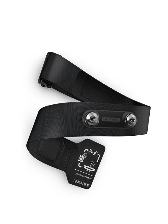 Black belt with a brand label on a white background