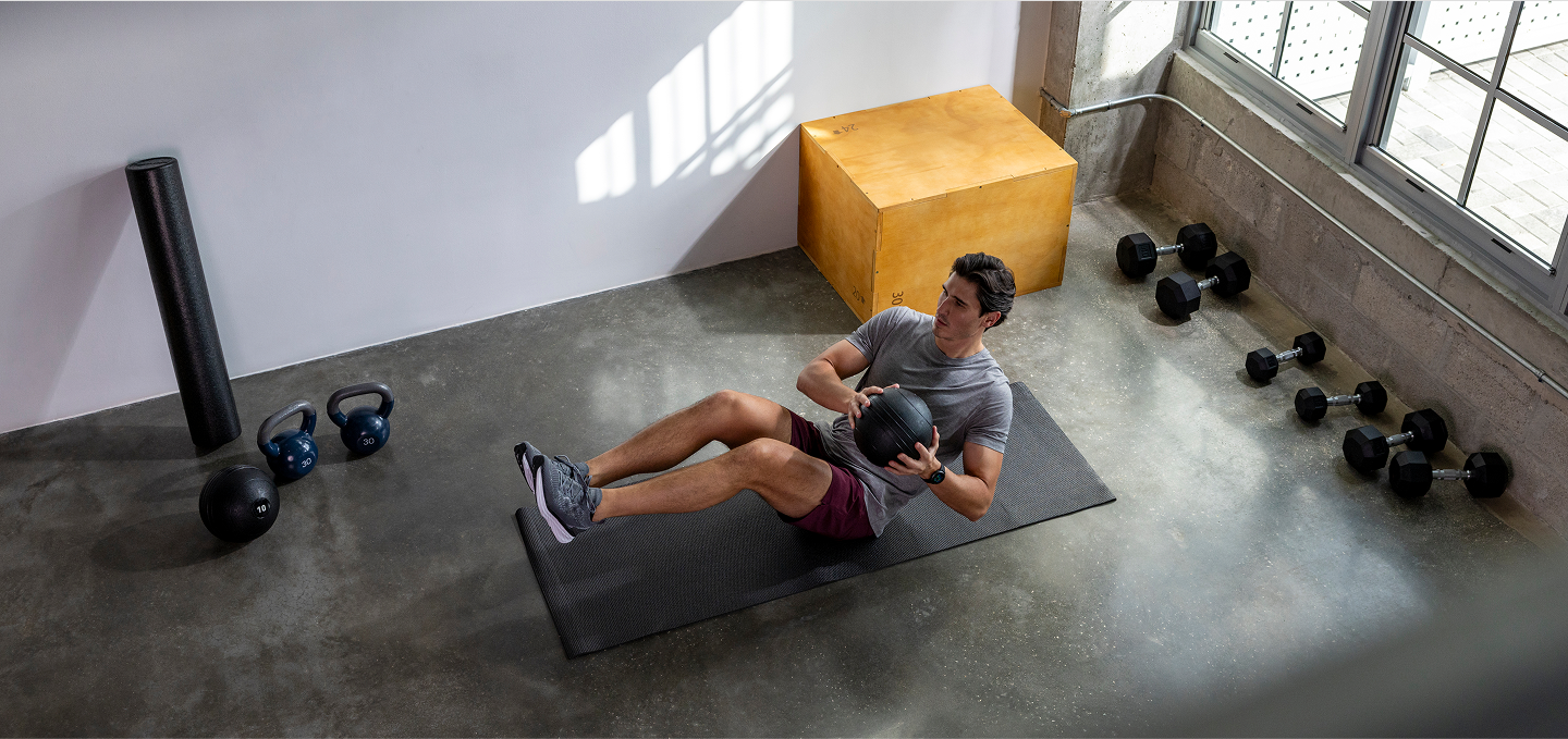 Man with an exercise ball 1