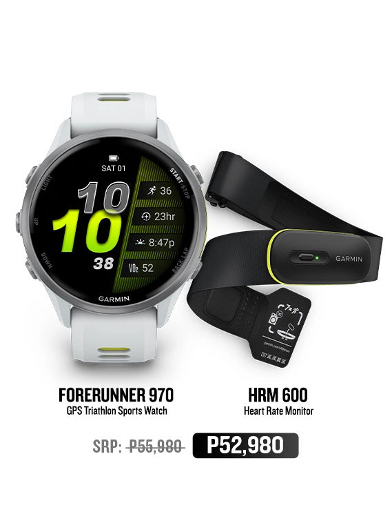 White Forerunner 970 with Black Strap 1